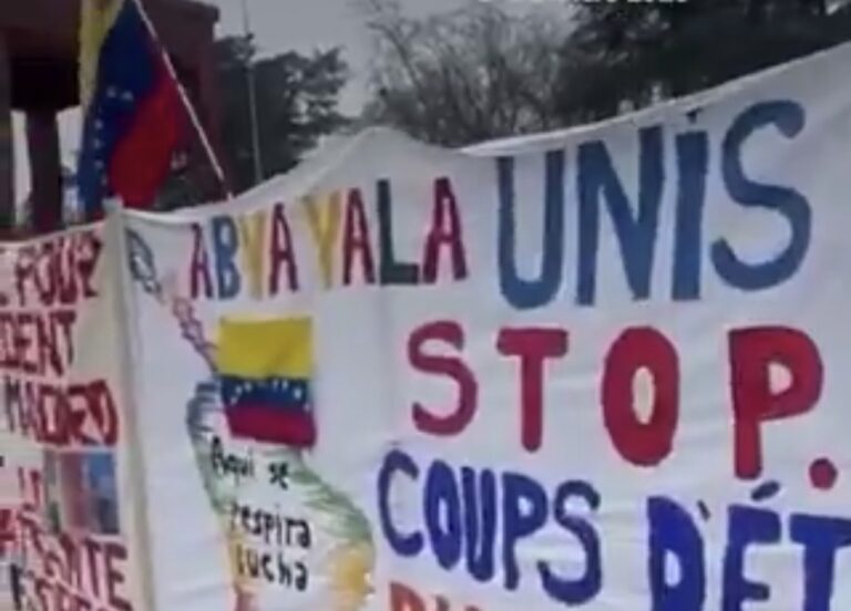 Cenevre’de ABD müdahalesine karşı protesto gösterisi