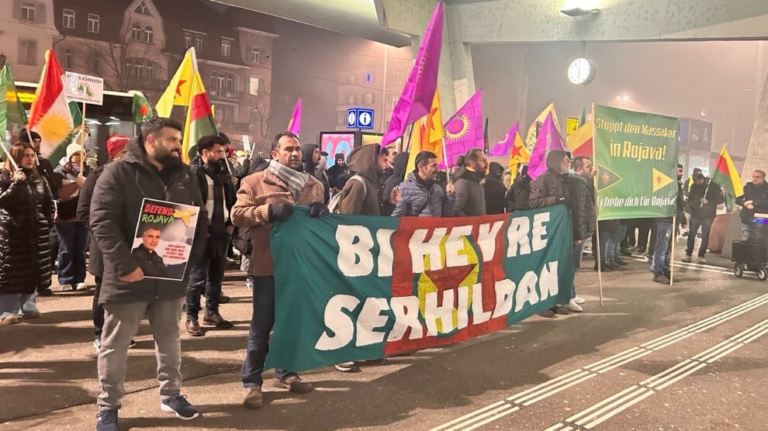 İsviçre genelinde Rojava ile dayanışma eylemleri