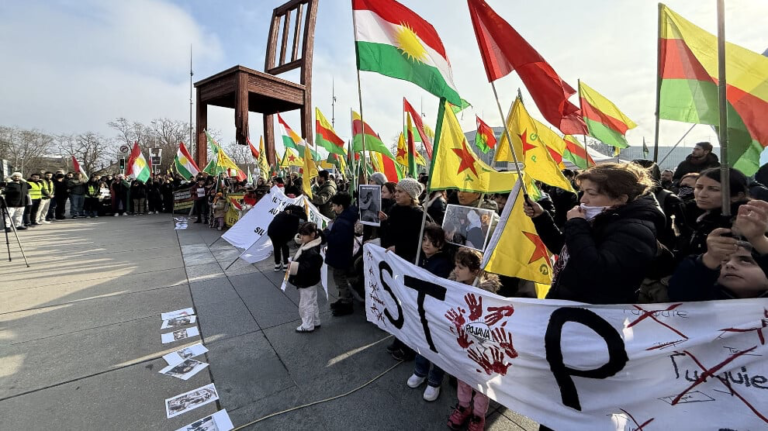 Cenevre’de kitlesel eylem: Rojava saldırıları protesto edildi