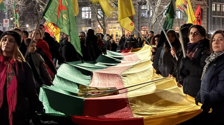 İsviçre’de Rojava direnişi için eylemler sürüyor, Bern’de merkezi yürüyüşe çağrı