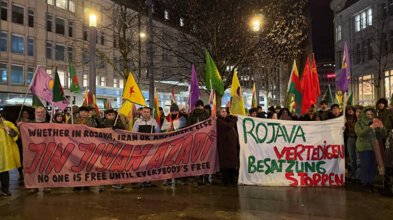 İsviçre genelinde Rojava için eş zamanlı protestolar