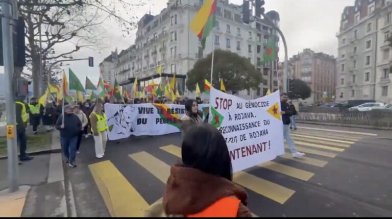 Cenevre’de binler yürüdü: Rojava’ya statü ve dayanışma çağrısı
