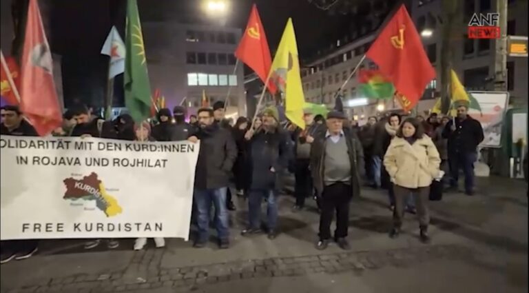 Basel’de Rojava’ya destek eylemi