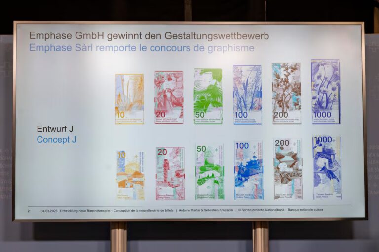 İsviçre yeni banknot tasarımını seçti