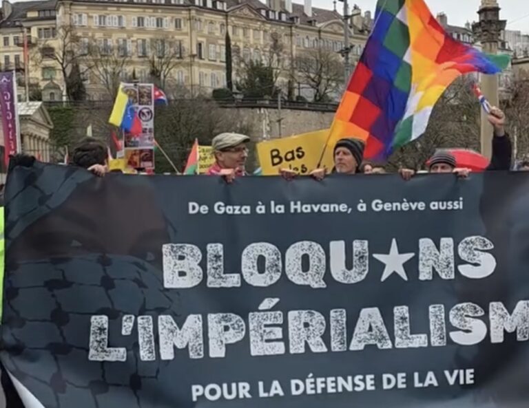 Cenevre’de yüzlerce kişi emperyalizmi protesto etti