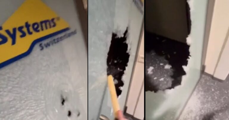 Bern’de İsrail silah şirketine çekiçli saldırı