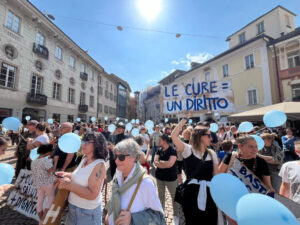 Bellinzona’da evde bakım ücretlerine karşı protesto