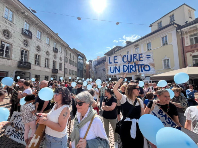 Bellinzona’da evde bakım ücretlerine karşı protesto