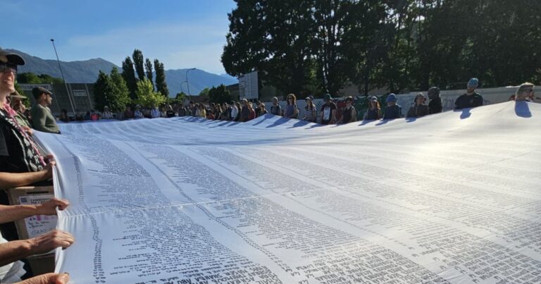 Bellinzona’da Gazze için yürüyüş ve sembolik anma