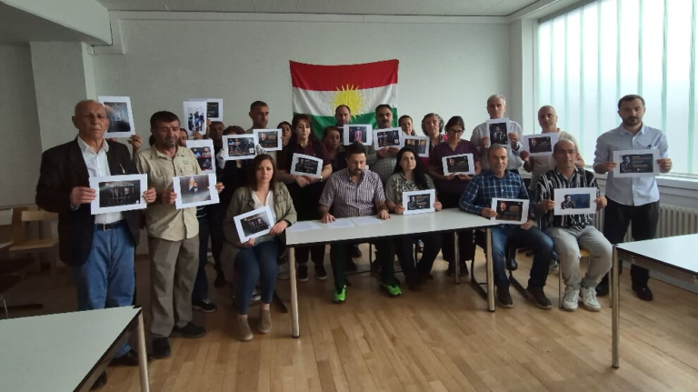 Gazeteci Şêrwan Şêrwanî için Zürih’te destek açıklaması