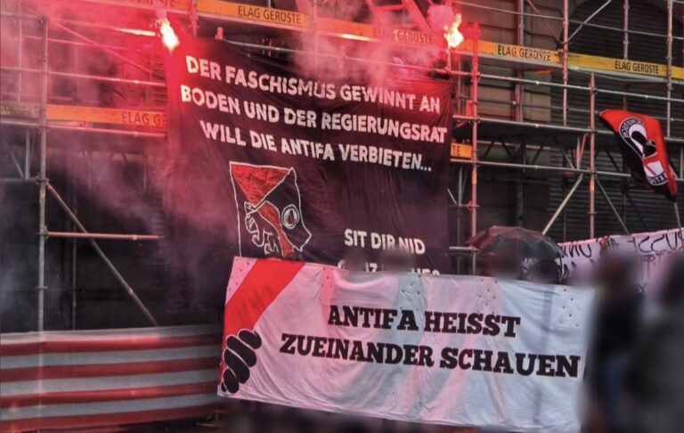 Bern’de Antifa yasağına karşı protesto