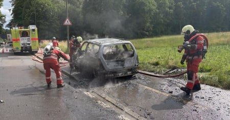 Winterthur’da otomobil alev aldı: 58 yaşındaki sürücü ağır yaralandı
