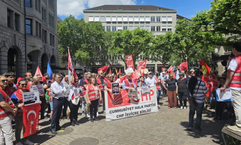 CHP İsviçre Birliği’nden Zürih’te adalet ve demokrasi mitingi