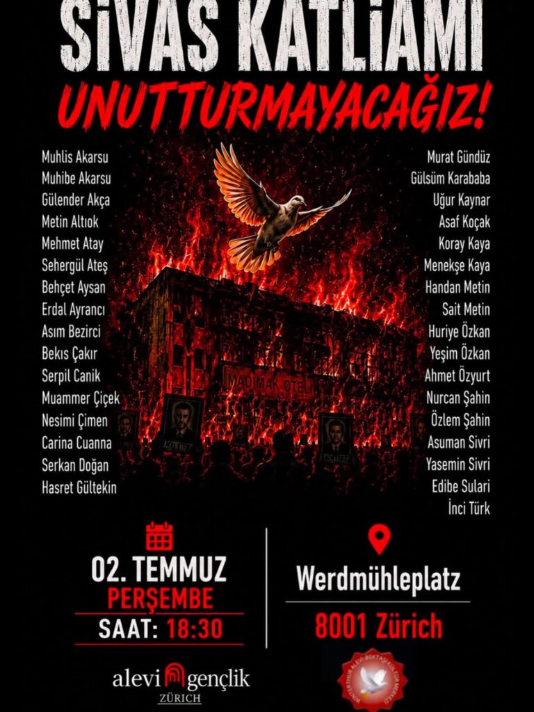 Sivas katliamı Zürih’te anılacak