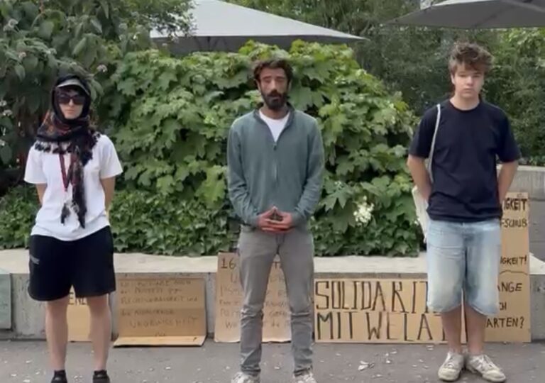 St. Gallen’de Welat Aydın için dayanışma eylemi