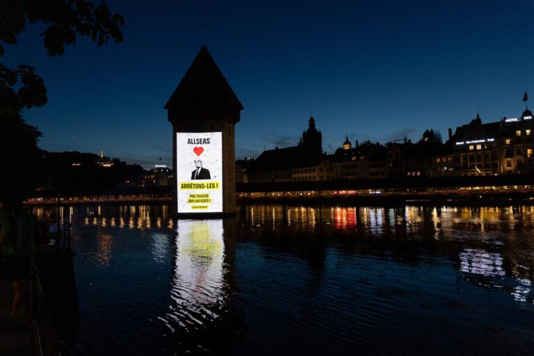 Greenpeace’ten Luzern’de derin deniz madenciliğine protesto