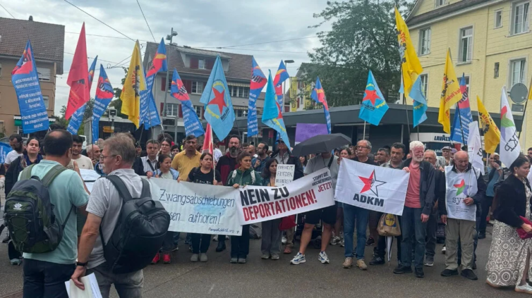 Bern’de sınır dışı politikasına karşı protesto: “İnsan onuru pazarlık konusu değildir!”
