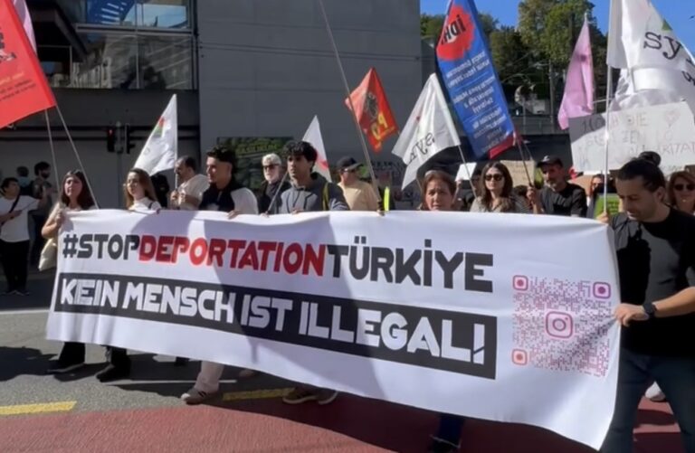 Bern’de binlerce kişi “Aramızda Sınır Yok!” dedi