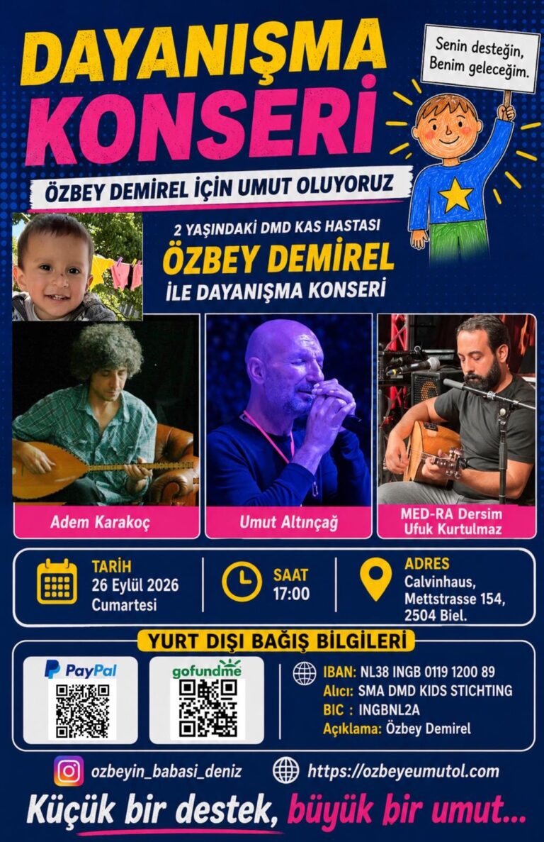 Özbey Demirel için Biel’de dayanışma konseri