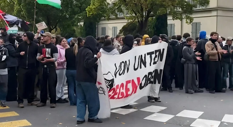 Bern’de kapitalizm ve emperyalizm karşıtı protesto